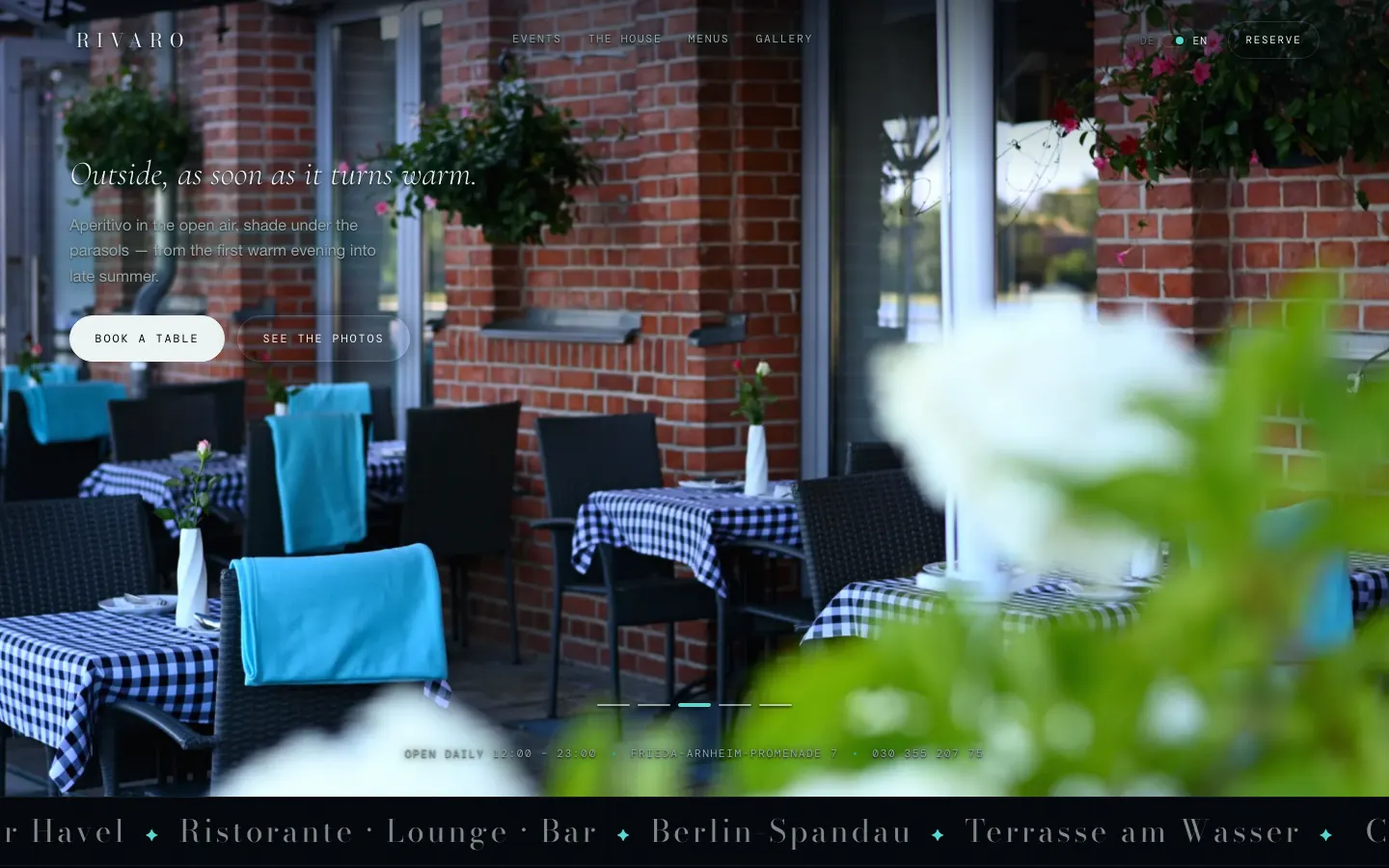 RIVARO: der Screen zur Sommerterrasse